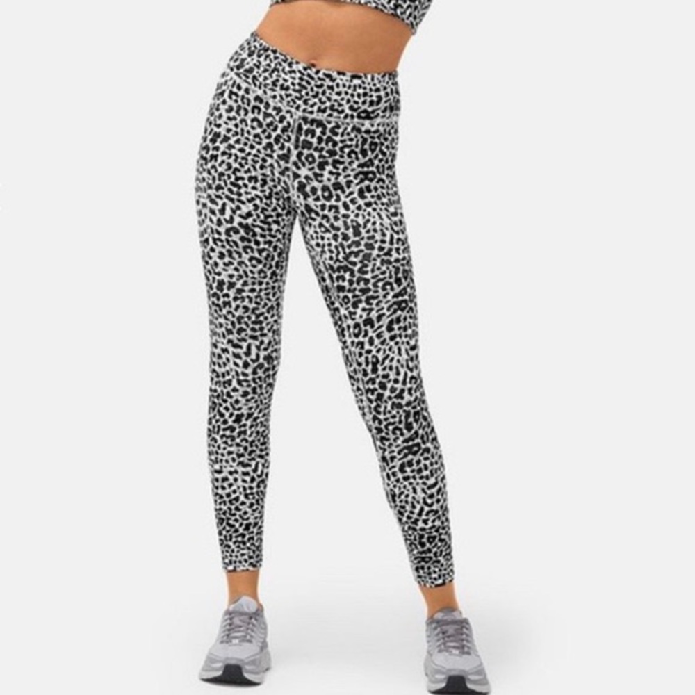 Outdoor Voices Leopard Tech Sweat Leggings